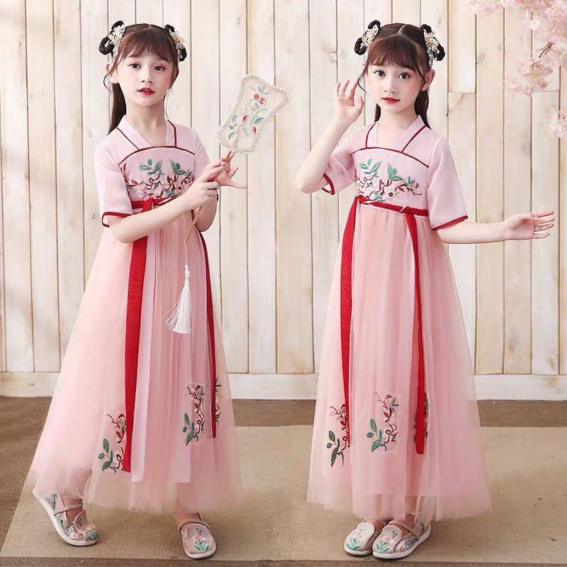 Baby Girl Chiffon Dress Chinese Style Skirts Summer Casual Dresses Sundress  Cute | eBay