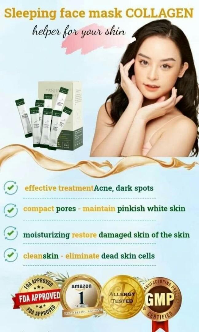 Collagen sleeping mask, 美容＆化妝品, 健康及美容 皮膚護理, 面部 面部護理 Carousell