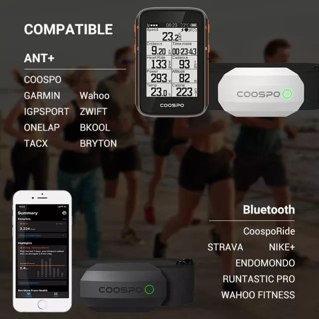 CooSpo H808S Heart Rate Sensor Dual Mode ANT Bluetooth With Chest Strap