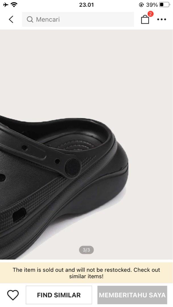 CROCS PLATFORM SHEIN, Fesyen Wanita, Sepatu di Carousell