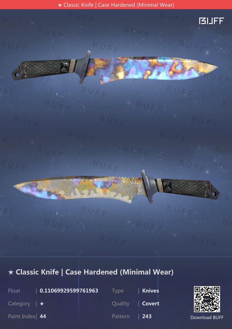 CSGO Classic Knife Case Hardened, Video Gaming, Video Games, Others on