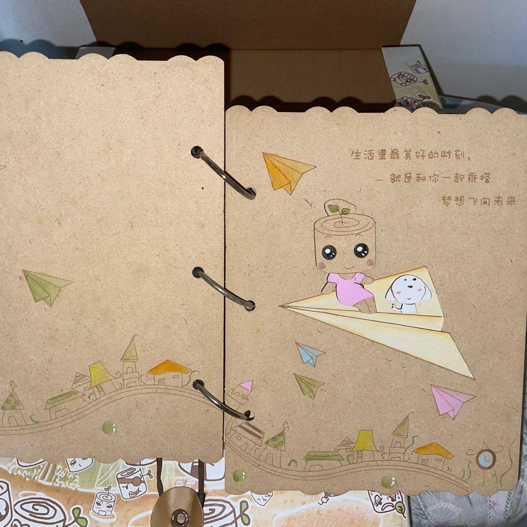 Cute Photo Album Book with Music Box, Hobbies & Toys, Stationery