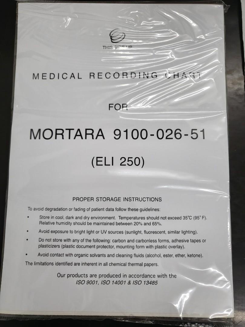 ECG EKG Z fold Paper Mortara 910002650 Compatible Thermal Recording