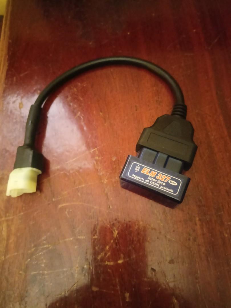 ELM327 OBD2 V2 with Honda cable adopter, Motorbikes, Motorbike Parts ...