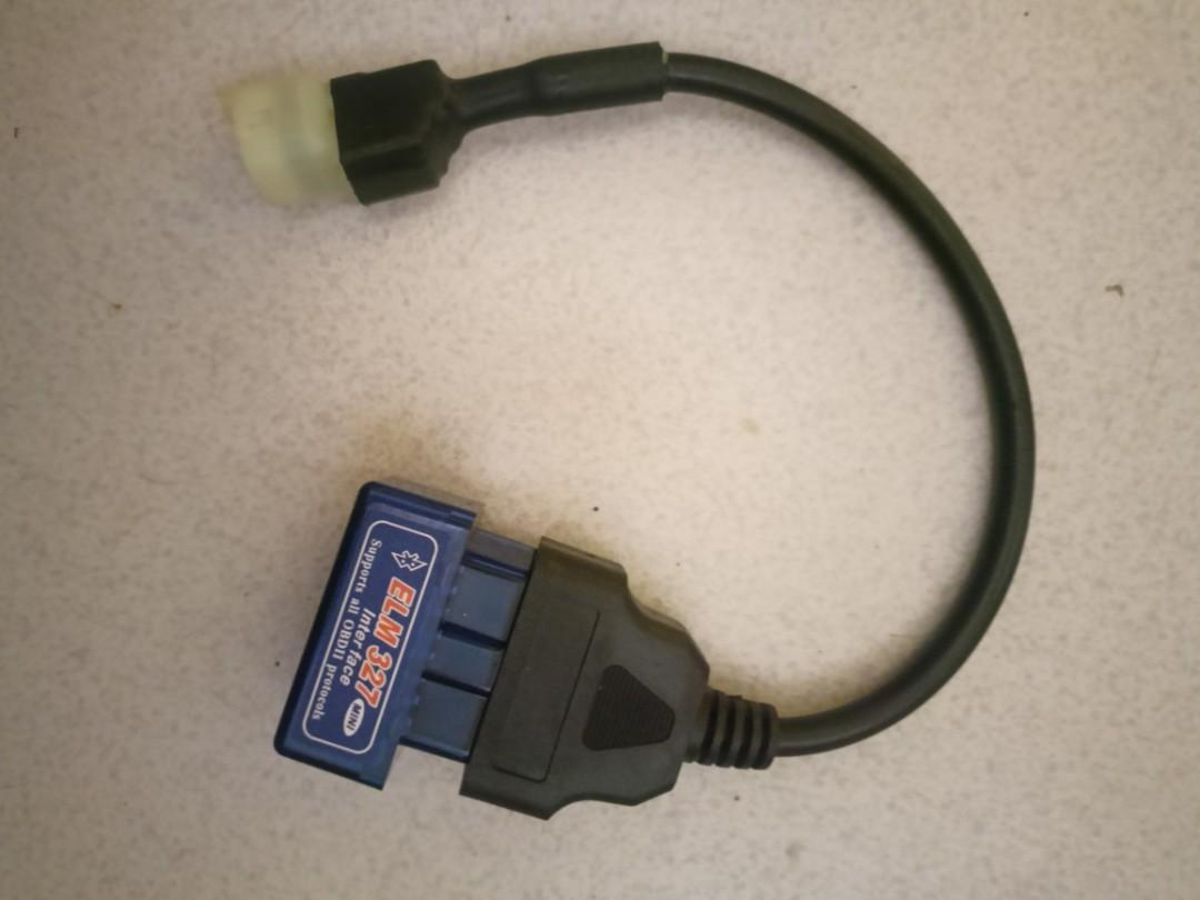 ELM327 OBD2 V2 with Honda cable adopter, Motorbikes, Motorbike Parts ...