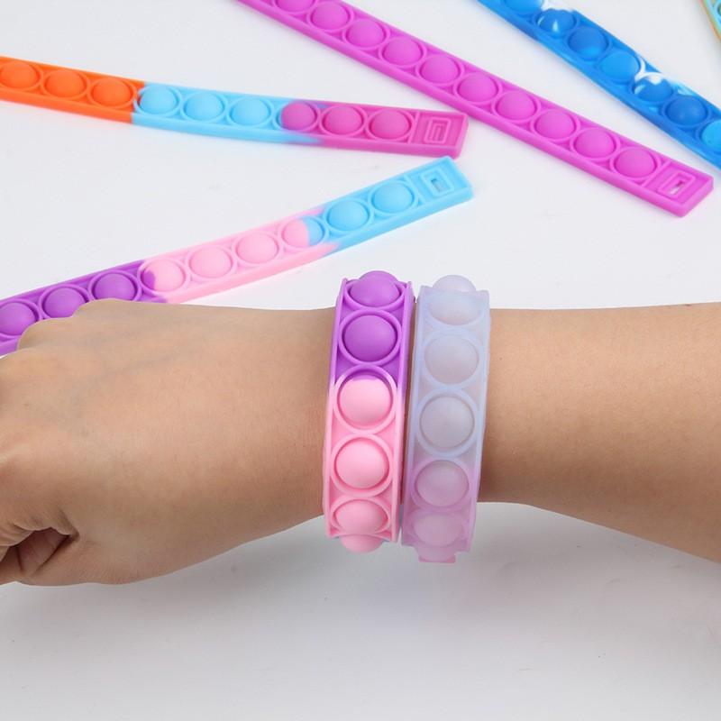 Rainbow Fidget Poppit Bracelet Boys Girls Party Bag Fillers 