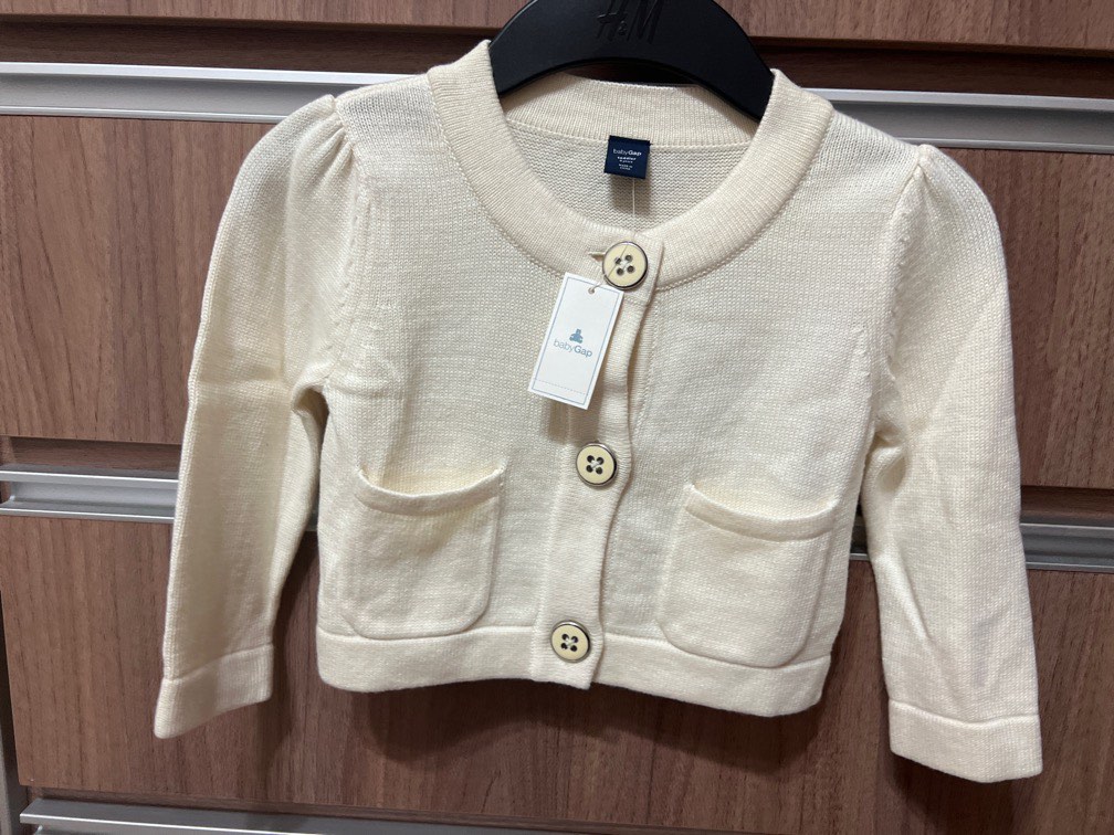 Gap Cream Cropped Knitted Cardigan 4y Babies Kids Babies