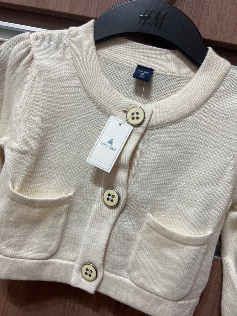 Gap Cream Cropped Knitted Cardigan 4y Babies Kids Babies