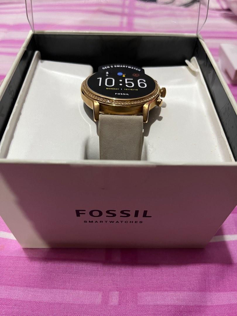 Fossil gen 5 smartwatch julianna hr blush leather sale