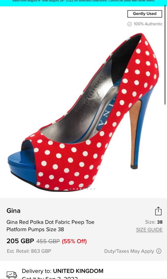 Red pumps sales size 5