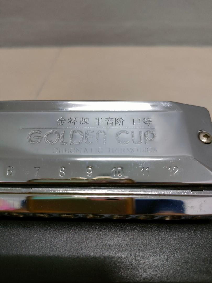 Golden Cup Chromatic Harmonica, Hobbies & Toys, Music & Media, Musical