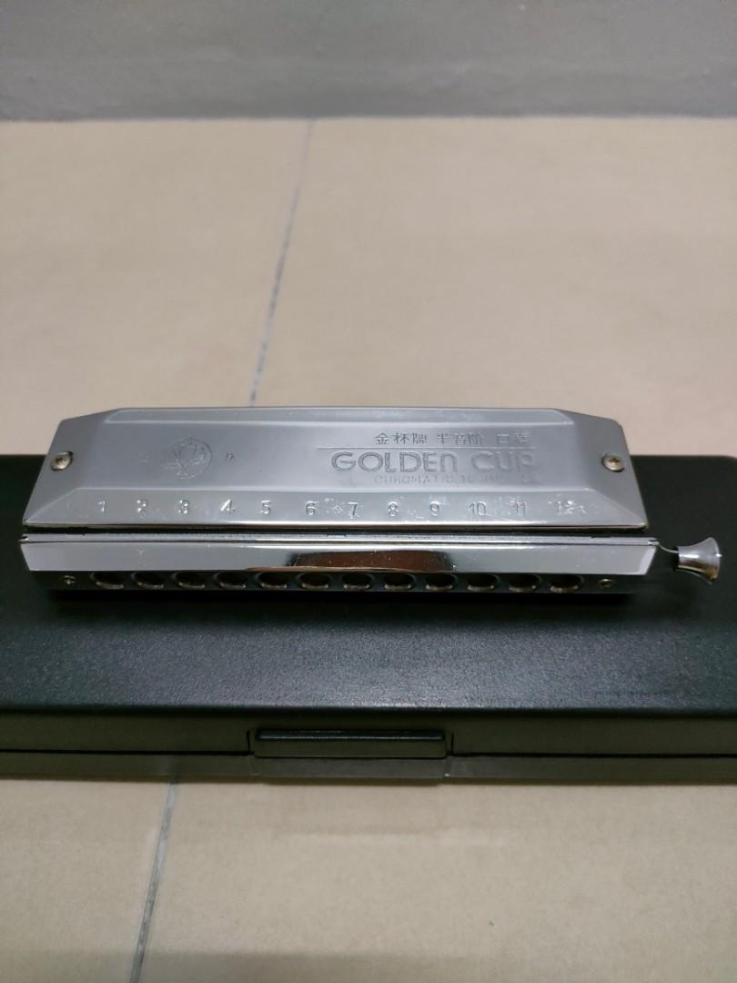 Golden Cup Chromatic Harmonica, Hobbies & Toys, Music & Media, Musical