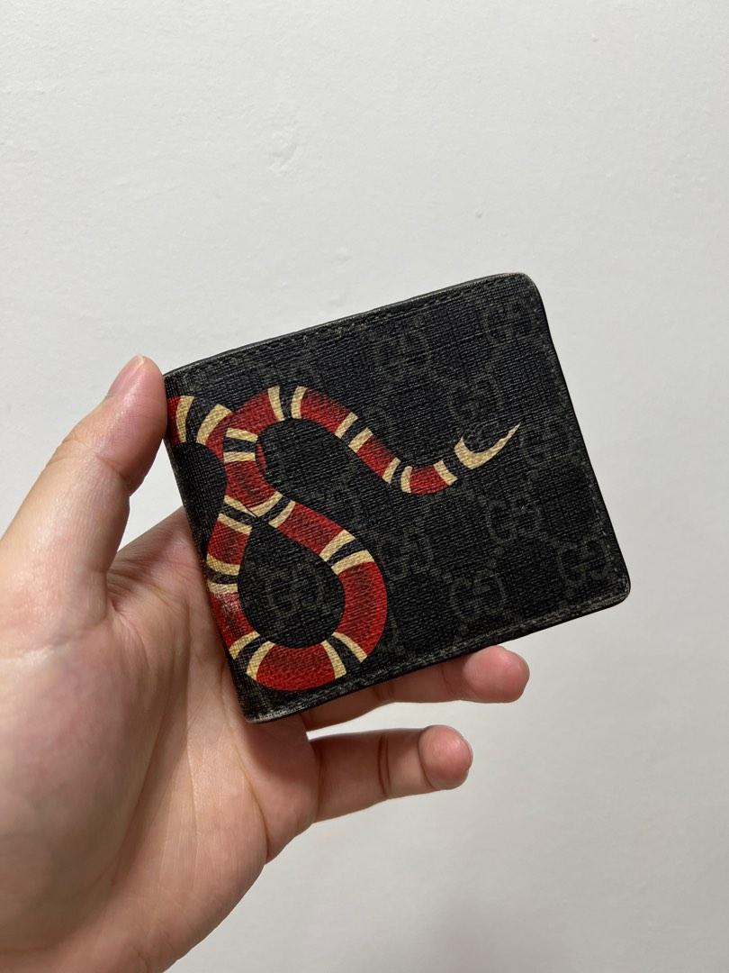 Gucci Beige GG Supreme Kingsnake Wallet for Men