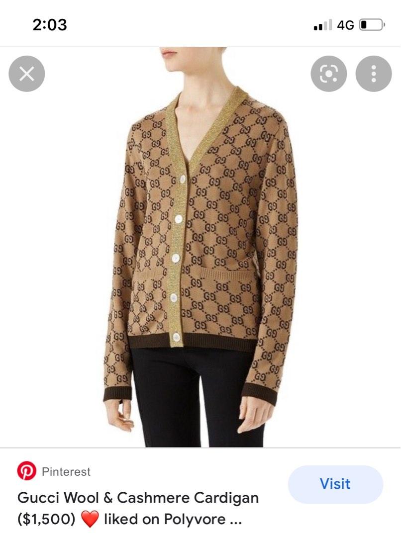Gucci monogram cardigan Men s Fashion Tops Sets Tshirts