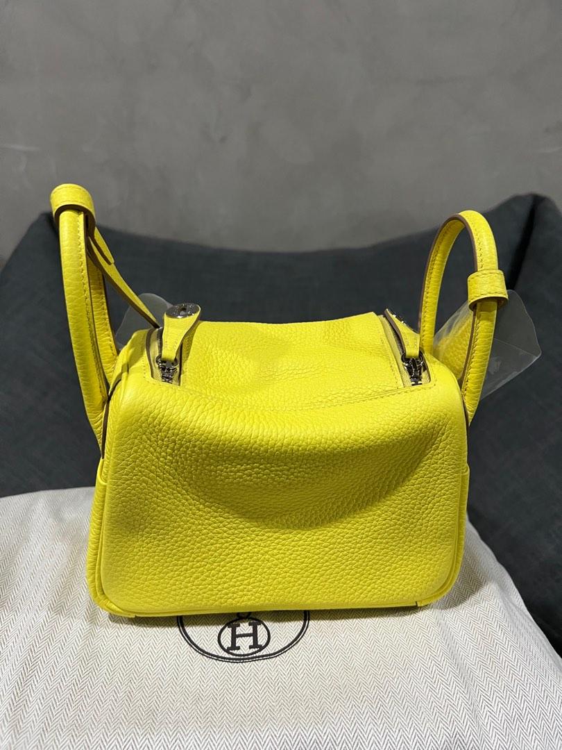 Hermes Mini Lindy ( duo colors: Sesame/lime), Luxury, Bags & Wallets on  Carousell