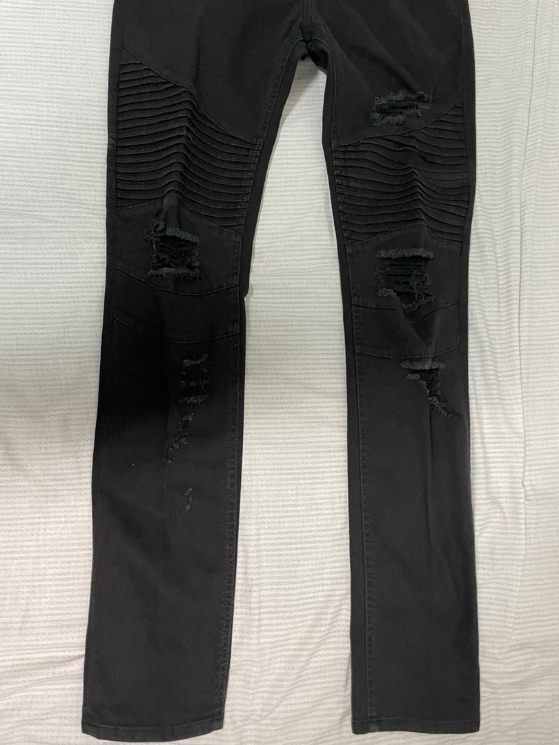 H M Biker Jeans Skinny Fit Men s Fashion Bottoms Jeans on Carousell
