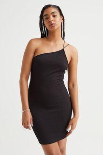 H&M Ribbed One-shoulder Dress