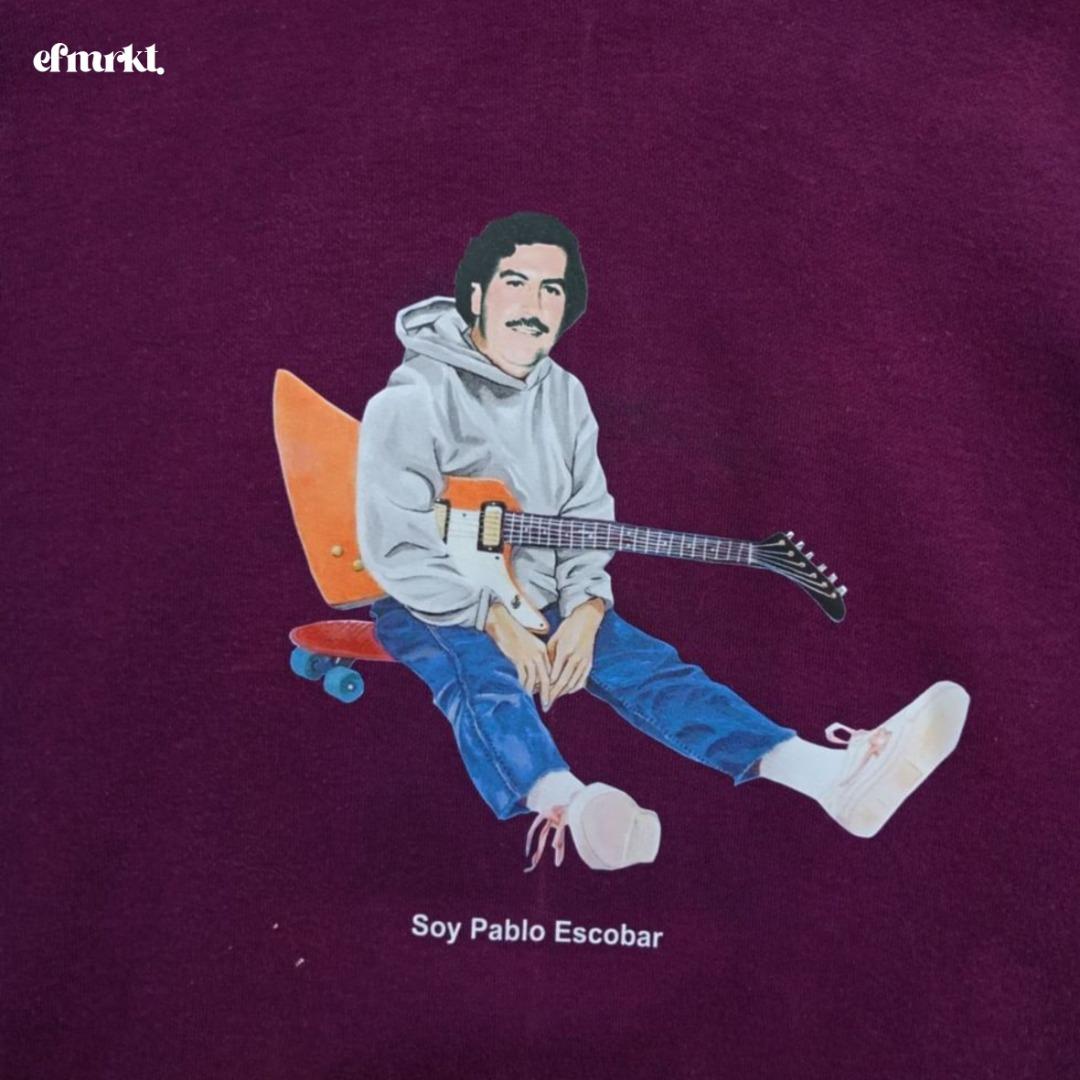 hoodie custom boy pablo escobar second, Fesyen Pria, Pakaian , Atasan