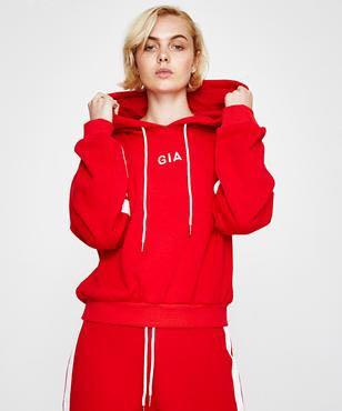 Gia red top hoodie