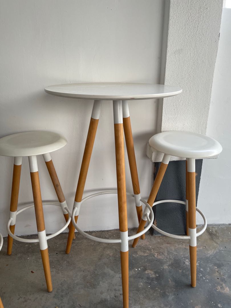 IKEA high table & chair, Furniture & Home Living, Furniture, Chairs on