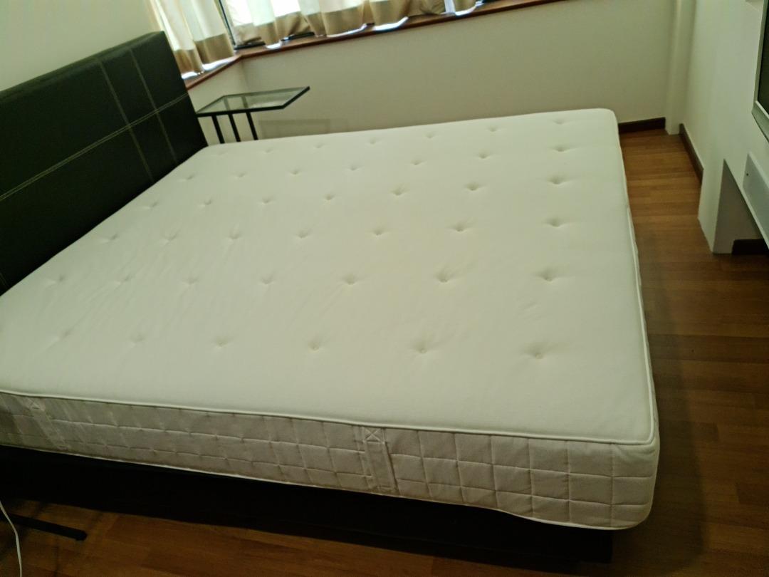 Ikea Queen size mattress, Furniture & Home Living, Furniture, Bed