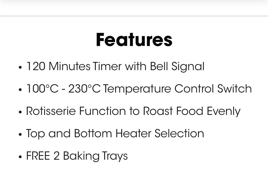 Khind OT2502 Oven, TV & Home Appliances, Kitchen Appliances, Ovens