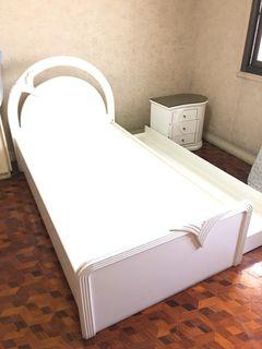 kids wooden single bed pullout bed