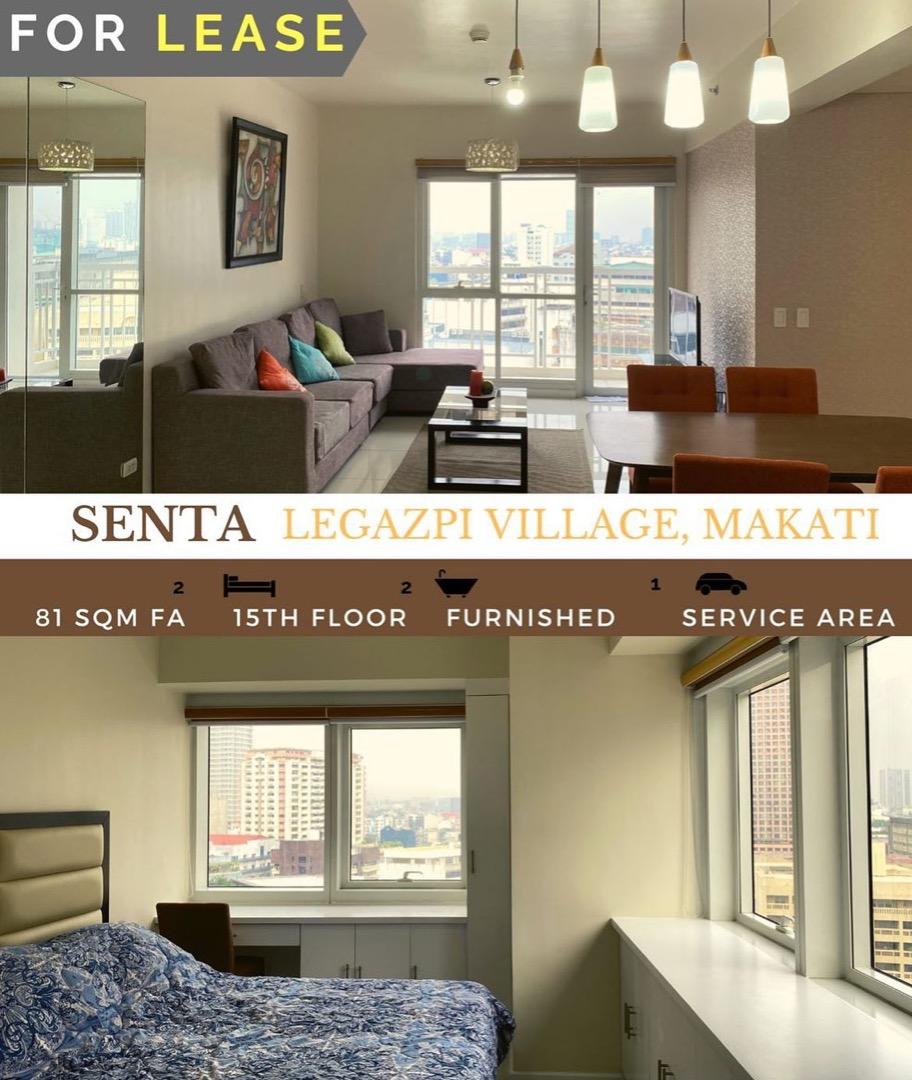 Legazpi Village Makati Senta Towers Ayala Condo 2BR For Rent Lease Very