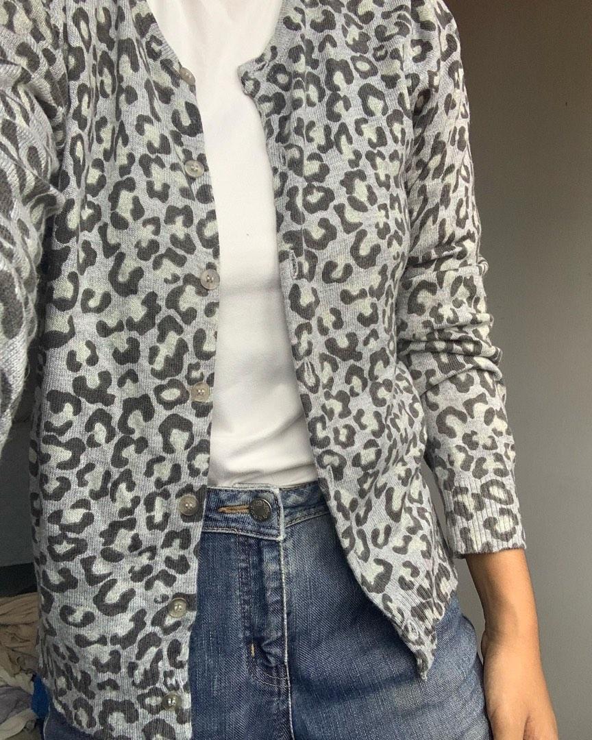 leopard cardigan, Women's Fashion, Coats, Jackets and Outerwear on ...