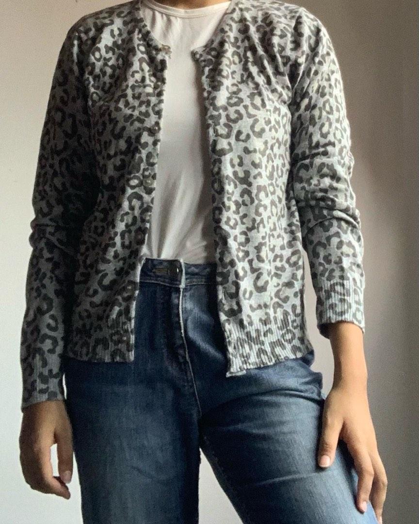 leopard cardigan, Women's Fashion, Coats, Jackets and Outerwear on ...