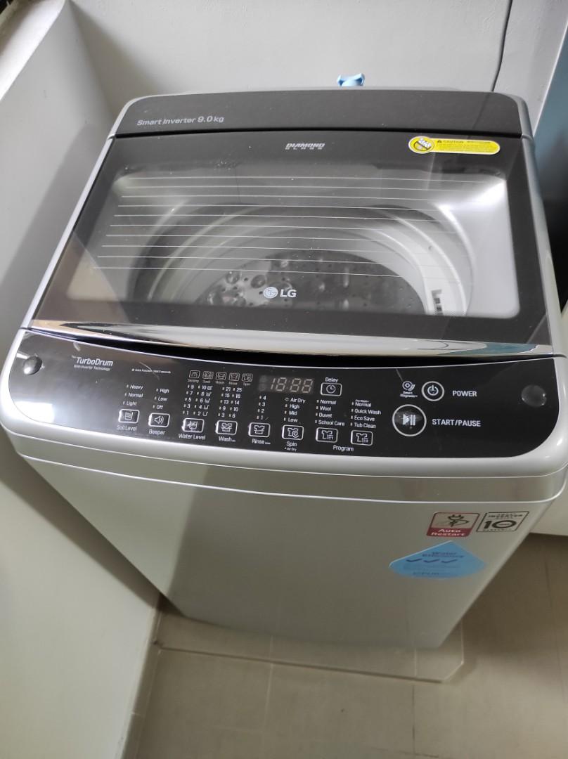 LG top load washing machine 9kg, TV & Home Appliances, Washing Machines