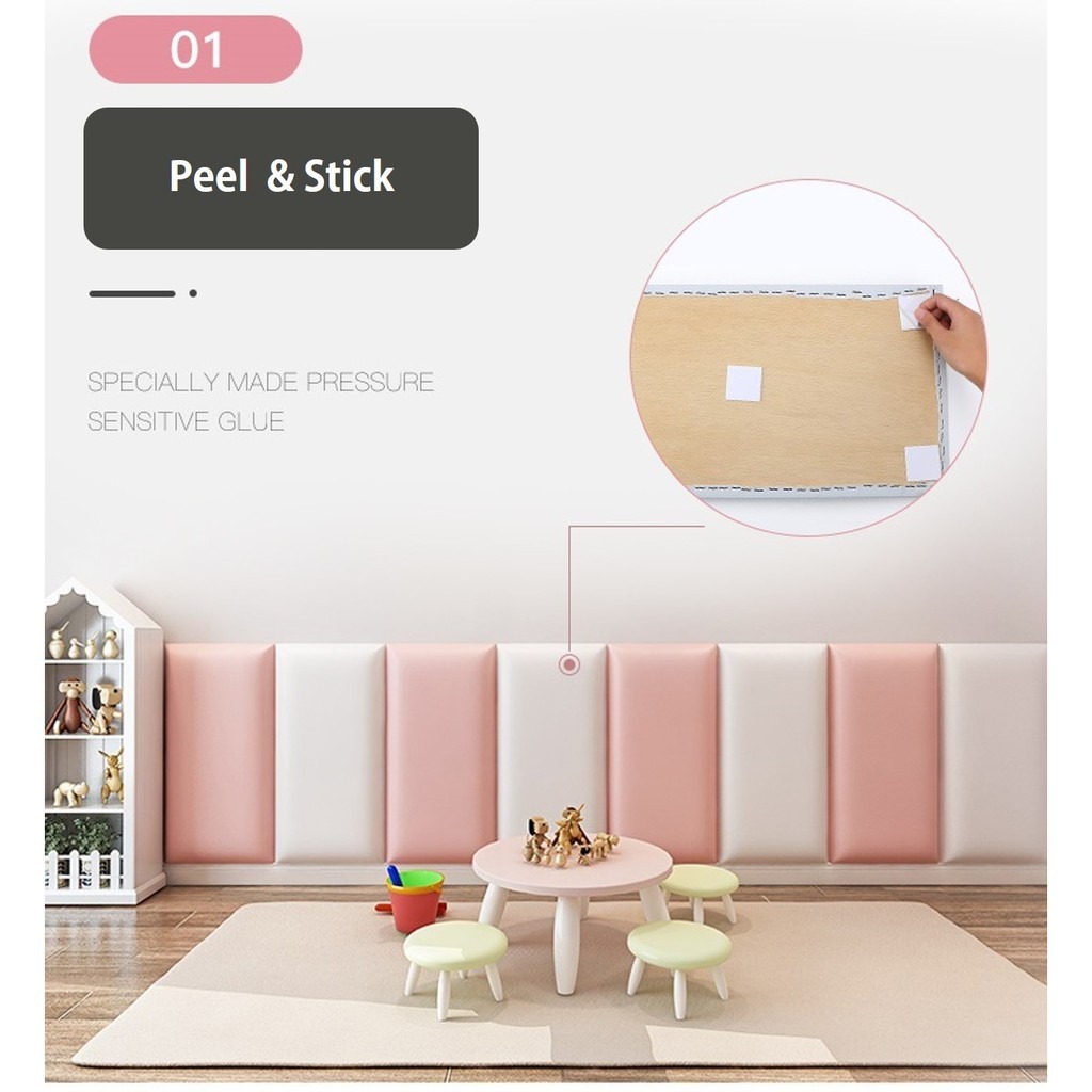 local seller Wall Cushion Baby Protection Pad Wall Paper Headboard DIY Wall protector Playroom size 20x50 Babies Kids Baby Nursery Kids Furniture Bed Guards on Carousell