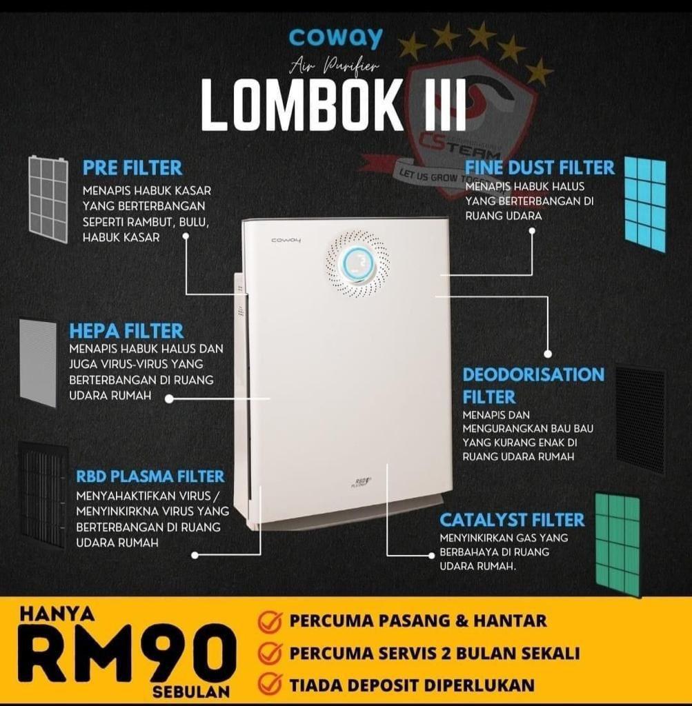 Lombok 3 deals coway filter