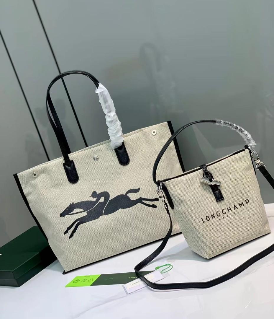 longchamp new design combo sale 1 large size tote bag 1 small bucket sling bag instock