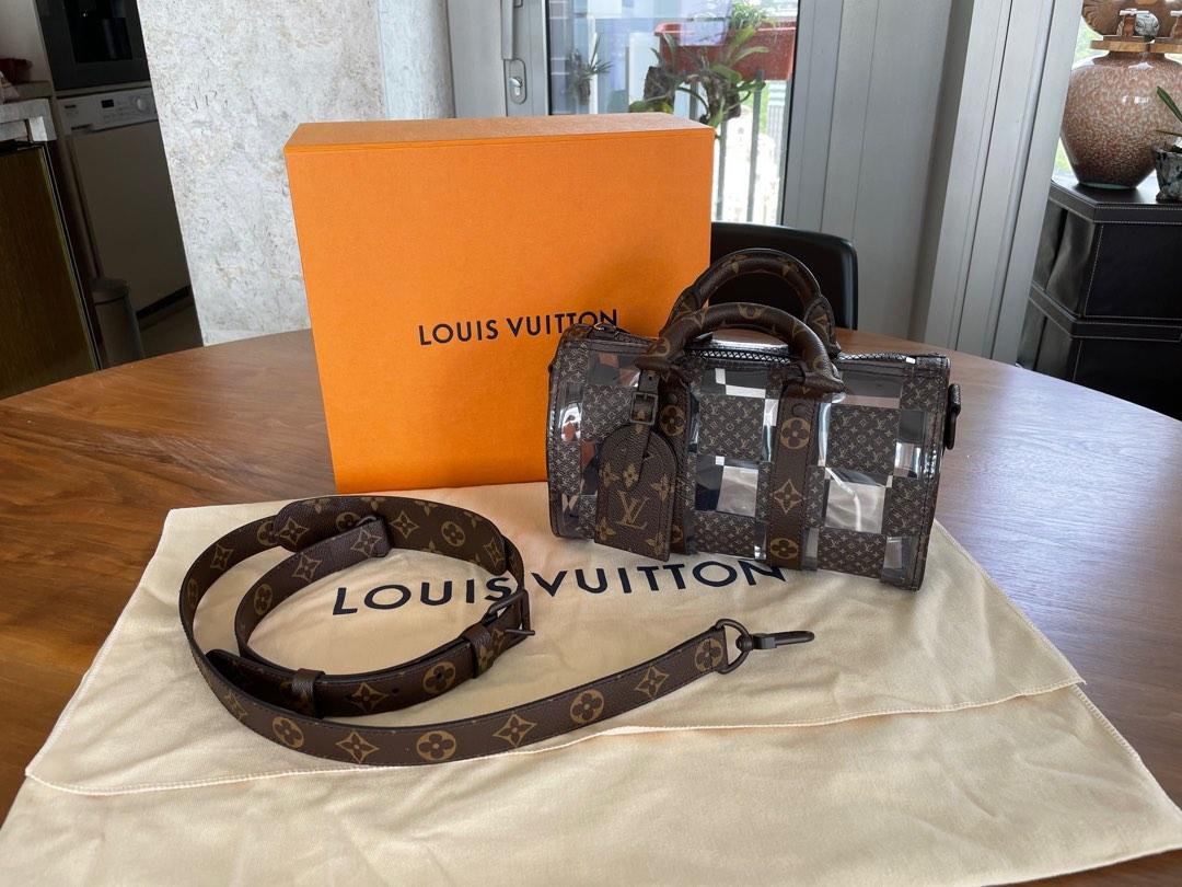 Authentic Louis Vuitton Monogram Eclipse Mini Keepall Bandouliere 25 M46271