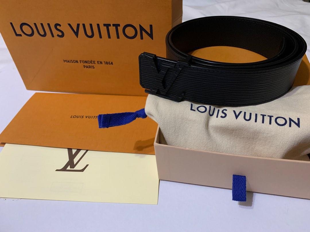 Louis Vuitton LV Circle Reversible Belt Monogram Canvas and Epi Leather Thin  85