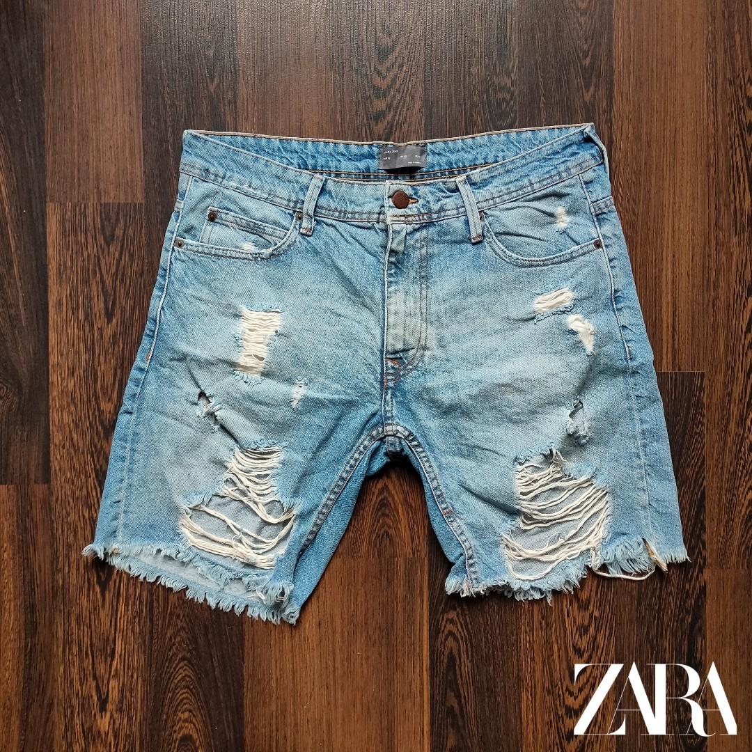 Zara denim shorts mens sale