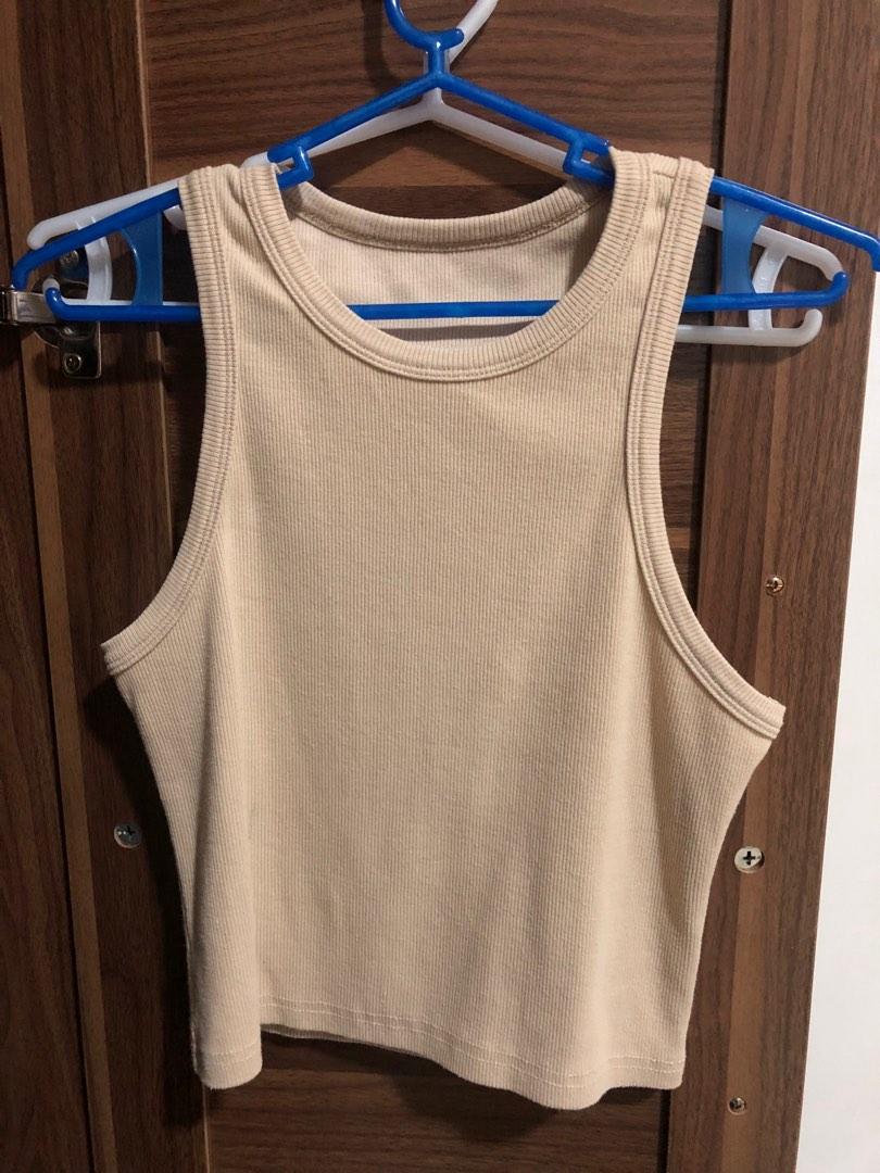 Nude Racer Top, Women's Fashion, Tops, Sleeveless on Carousell