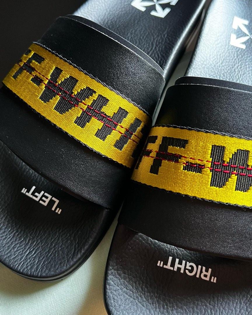 Fake off white slides shop
