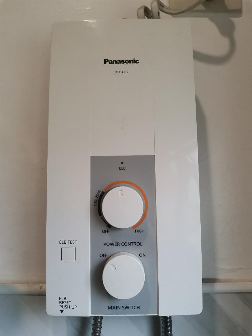 Panasonic Shower Water Heater Single Point DH-3JL2, Furniture u0026 Home  Living, Bathroom u0026 Kitchen Fixtures on Carousell