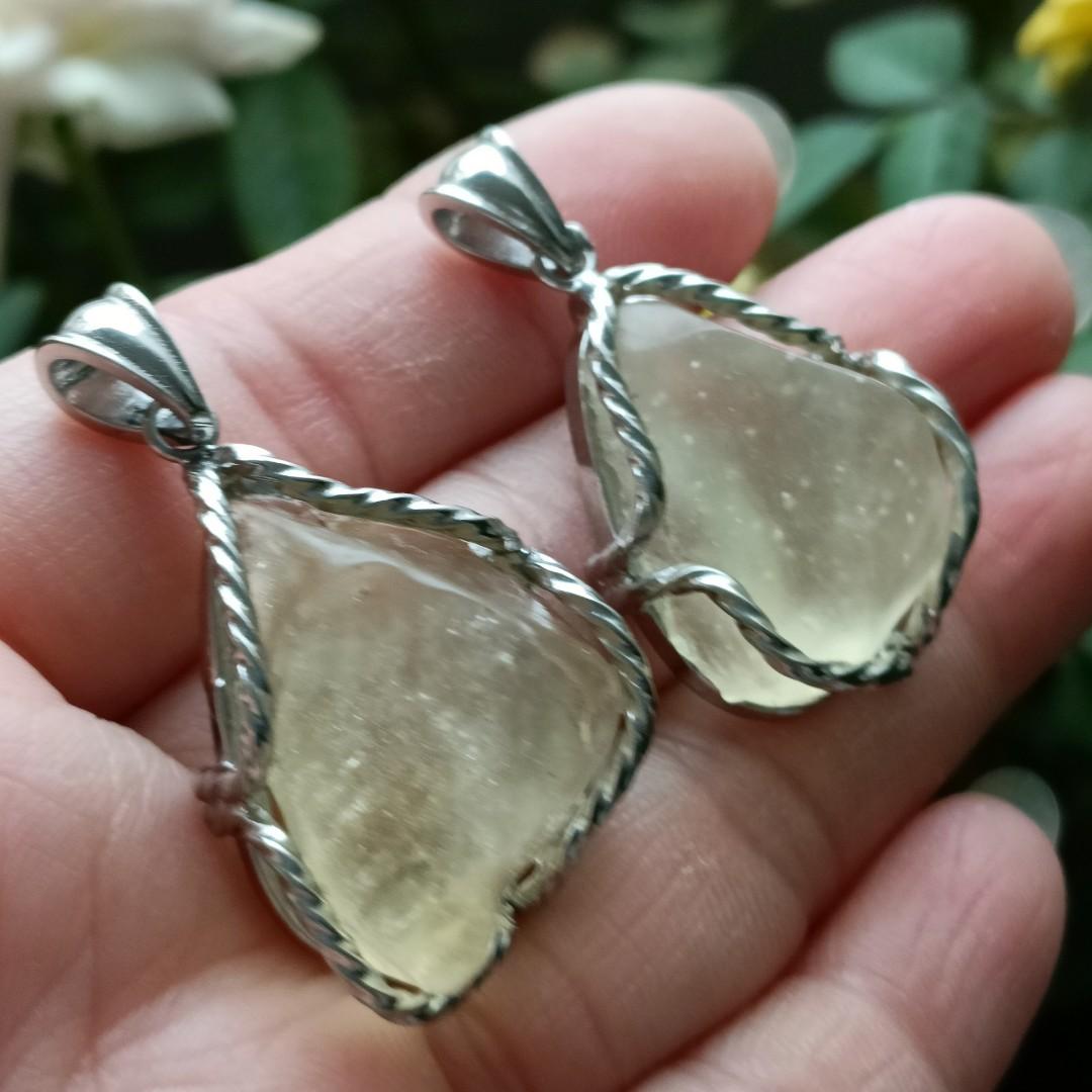 Libyan desert glass pendant sales