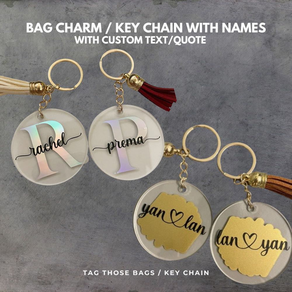 Personalised Bag Charm teacher s day children day colleagues