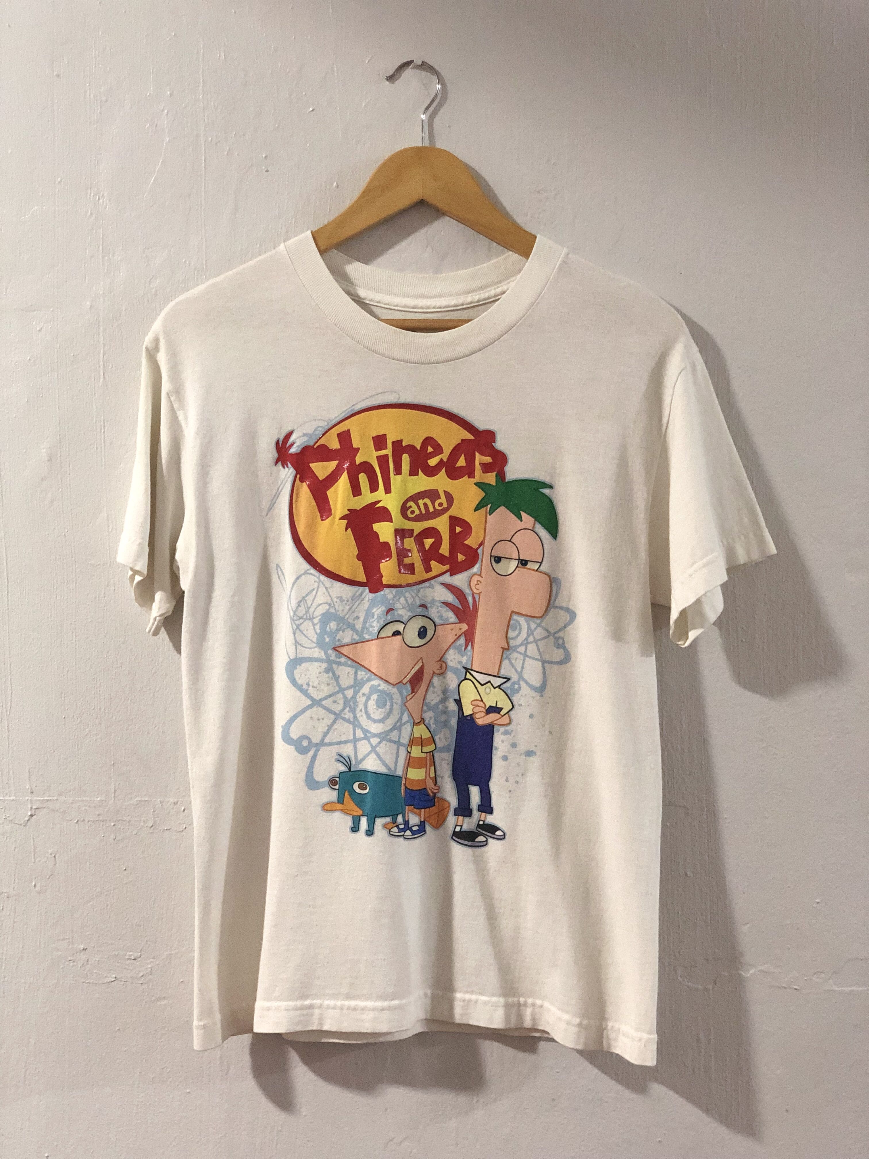 Phineas & Ferb Cartoon Vintage Y2K Tshirt, Men's Fashion, Tops