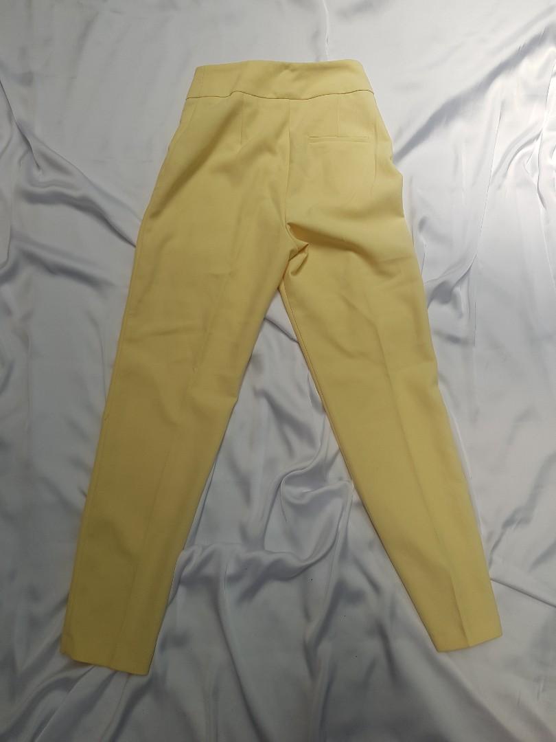 PRIMARK MUSTARD YELLOW CAMEL BELTED CULOTTE BAGGY SUMMER CROP TROUSERS 8   eBay