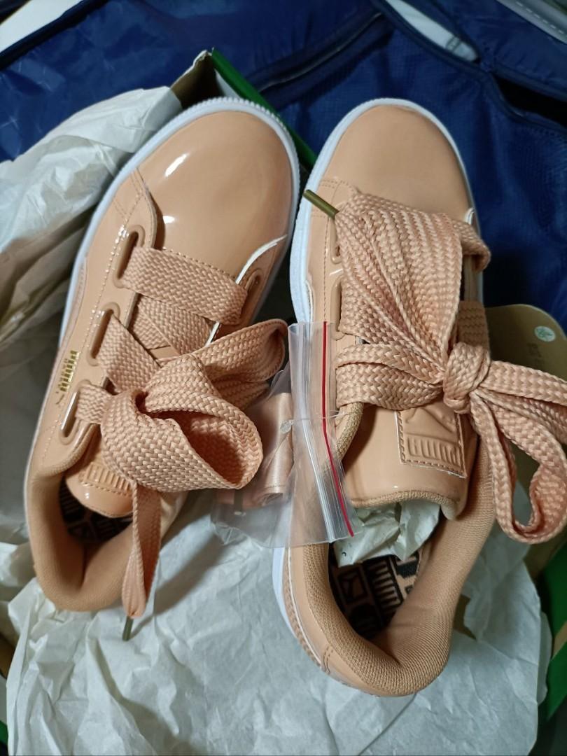 Puma Basket Heart Orange Pink Women s Fashion Footwear Sneakers