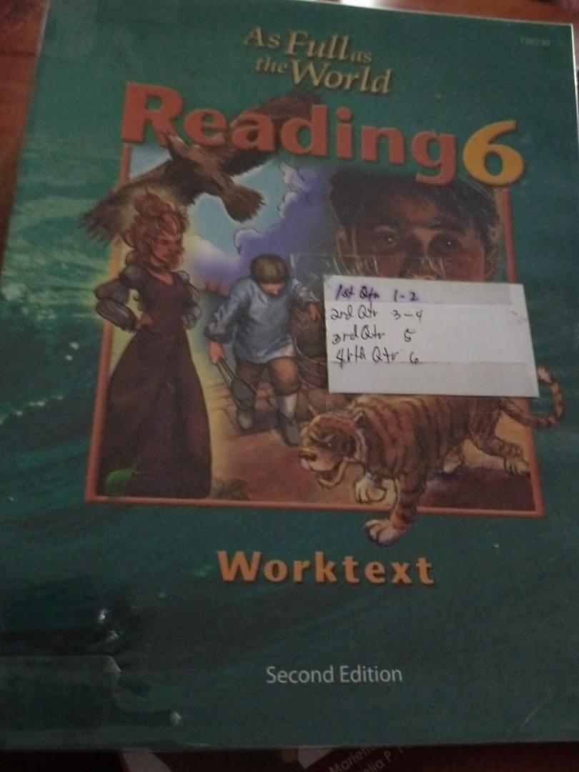 Reading 6 BJU (Category: Textbooks) located in Quezon City. Submitted by bamberry (Listing ID 1180332491, Image 1). Description: No markings Like new.