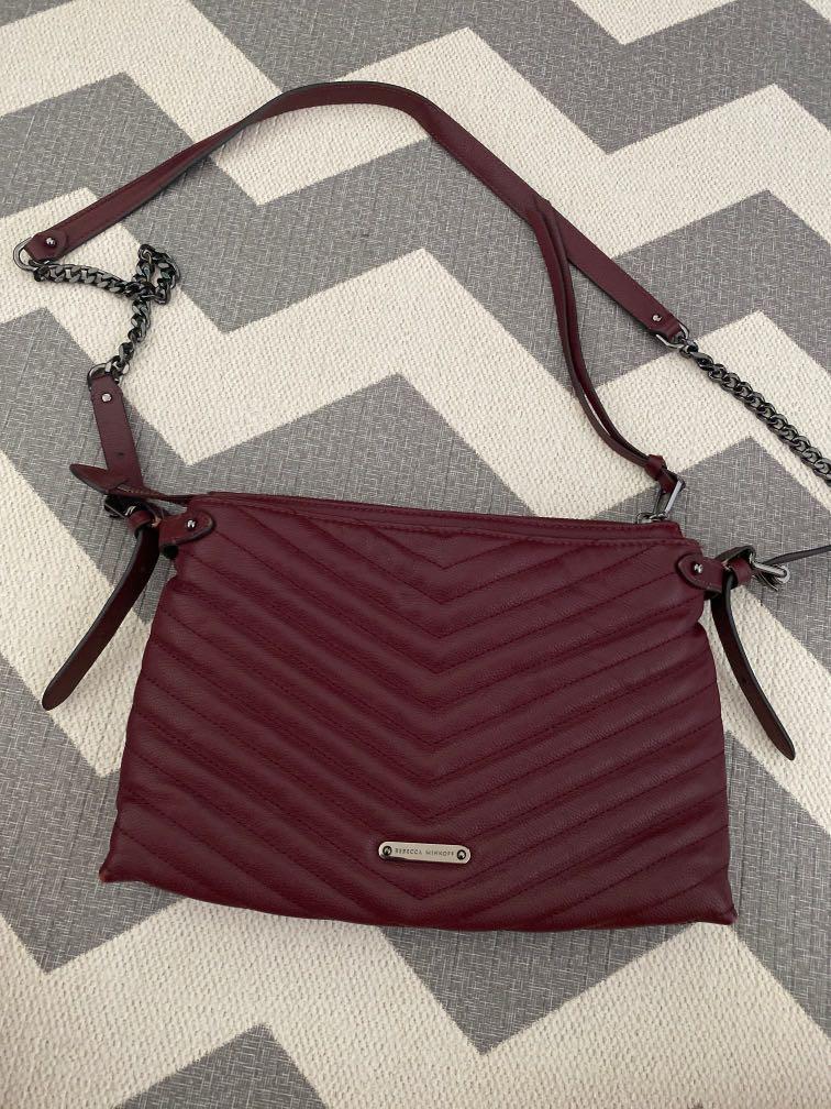 Rebecca Minkoff Edie Top Zip crossbody bag in Red