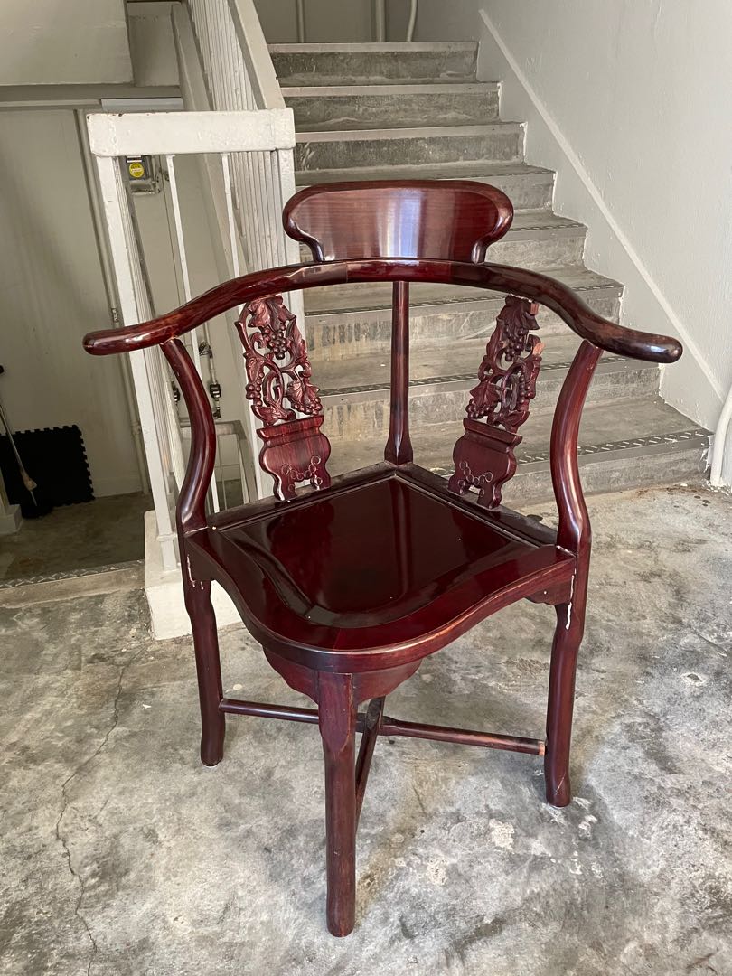 Rosewood chair repair DIY, Furniture & Home Living, Furniture, Chairs