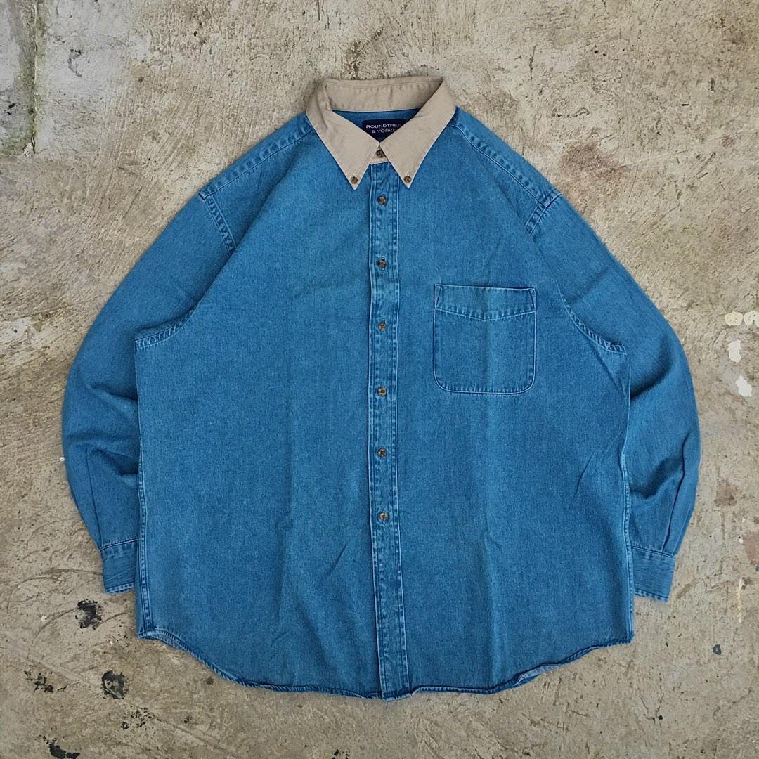 Roundtree & Yorke Outdoor Denim Long sleeves, Men's Fashion ...