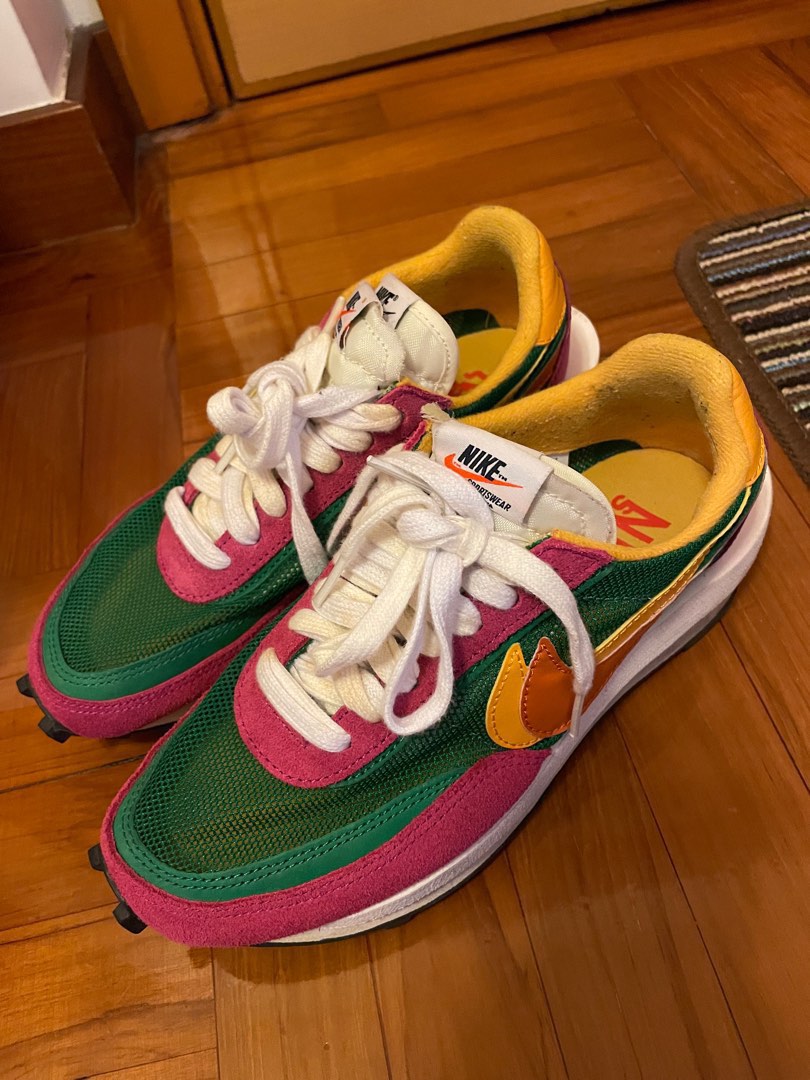 Sacai x Nike LD WAFFLE pine green, 女裝, 鞋, 波鞋- Carousell